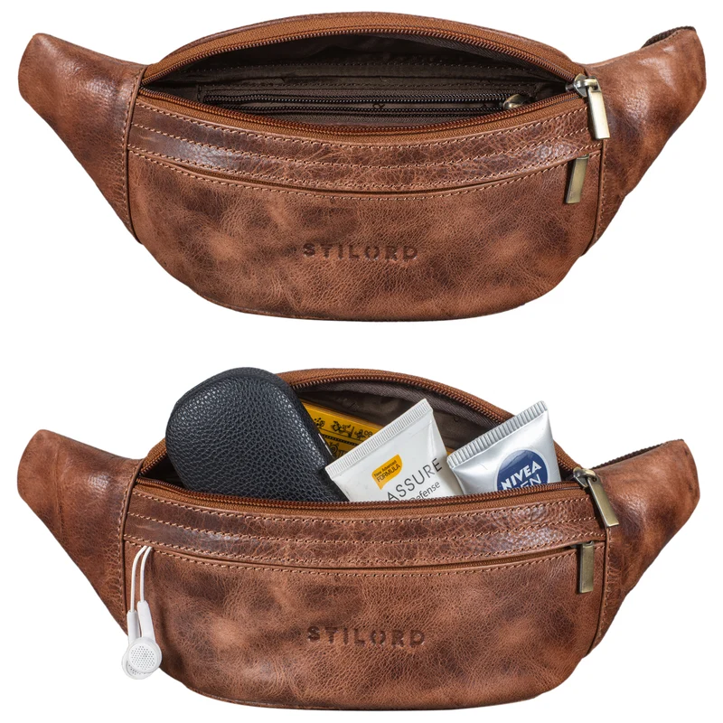 "Lormeva" Gürteltasche Leder Cross-Body Tasche