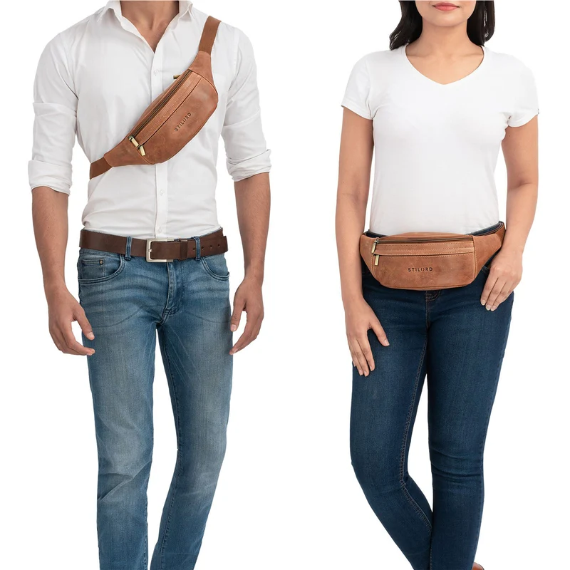 "Lormeva" Gürteltasche Leder Cross-Body Tasche