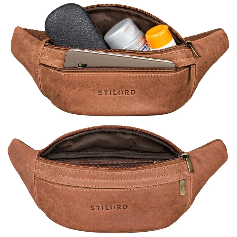 "Lormeva" Gürteltasche Leder Cross-Body Tasche