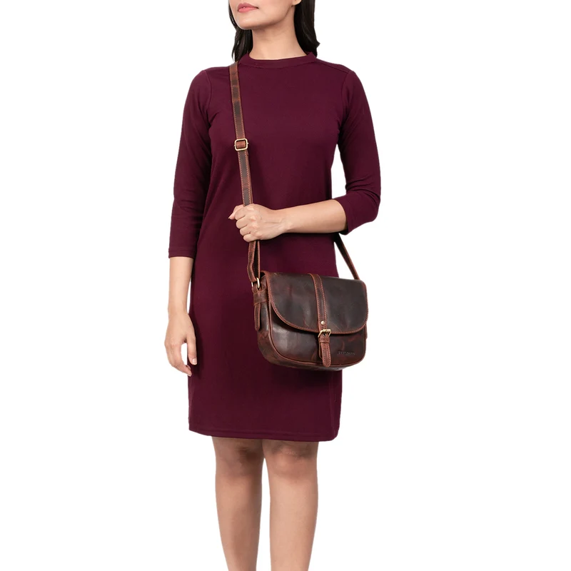 "Leni" Damen Umhängetasche Leder Handtasche