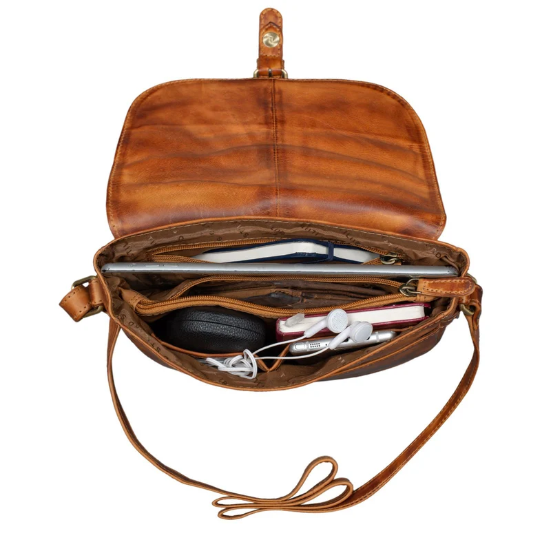 "Leni" Damen Umhängetasche Leder Handtasche