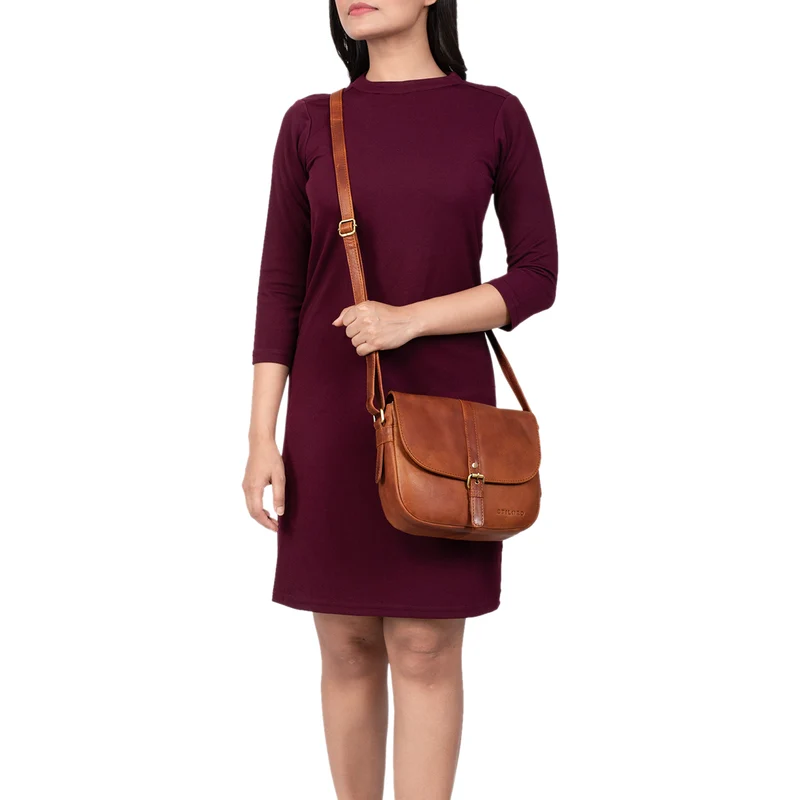 "Leni" Damen Umhängetasche Leder Handtasche
