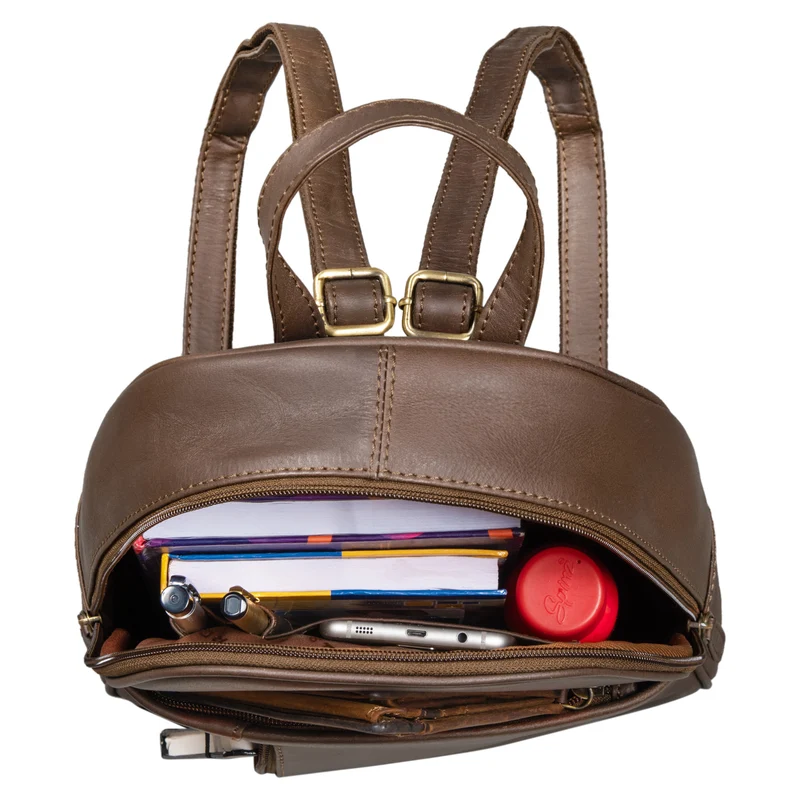 "Hailey" Tagesrucksack Damen Leder