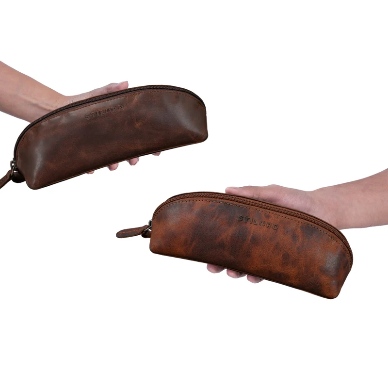 STILORD "Yuma II" Kosmetiktasche Klein Leder