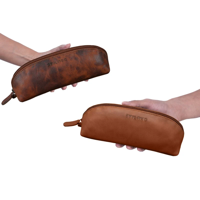 STILORD "Yuma II" Kosmetiktasche Klein Leder