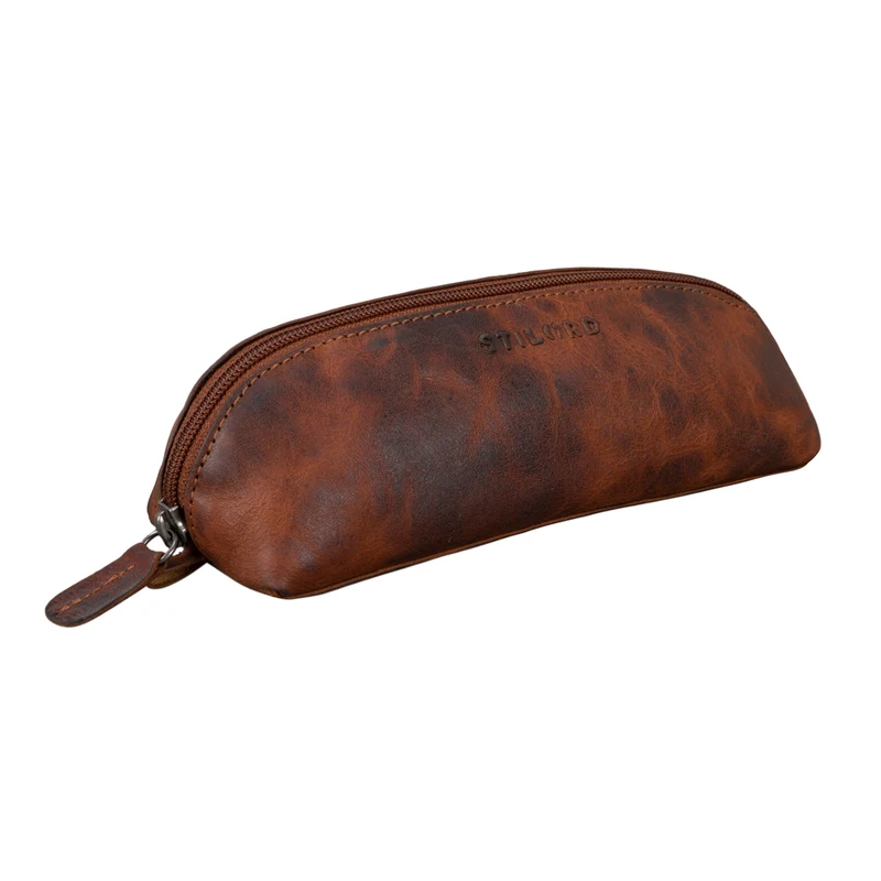 STILORD "Yuma II" Kosmetiktasche Klein Leder