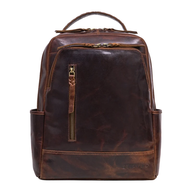 "Aiden" Moderner Vintage Leder Rucksack Unisex mittel-groß