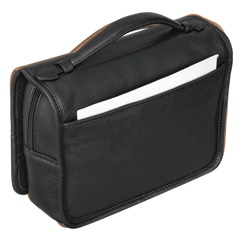 B-WARE "Arlo" Kulturtasche Leder zum Aufhängen Kulturbeutel