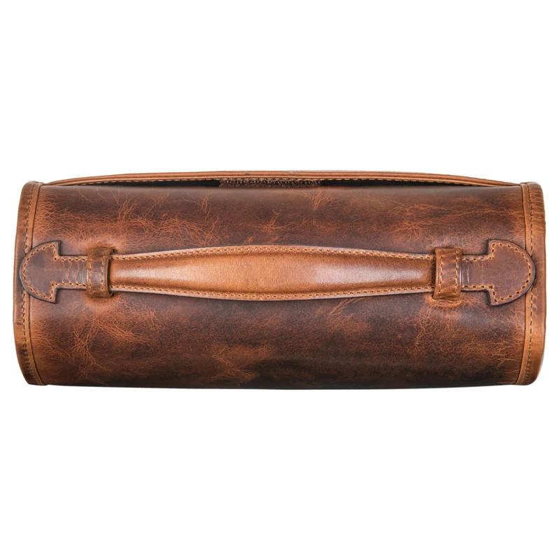 B-WARE "Arlo" Kulturtasche Leder zum Aufhängen Kulturbeutel