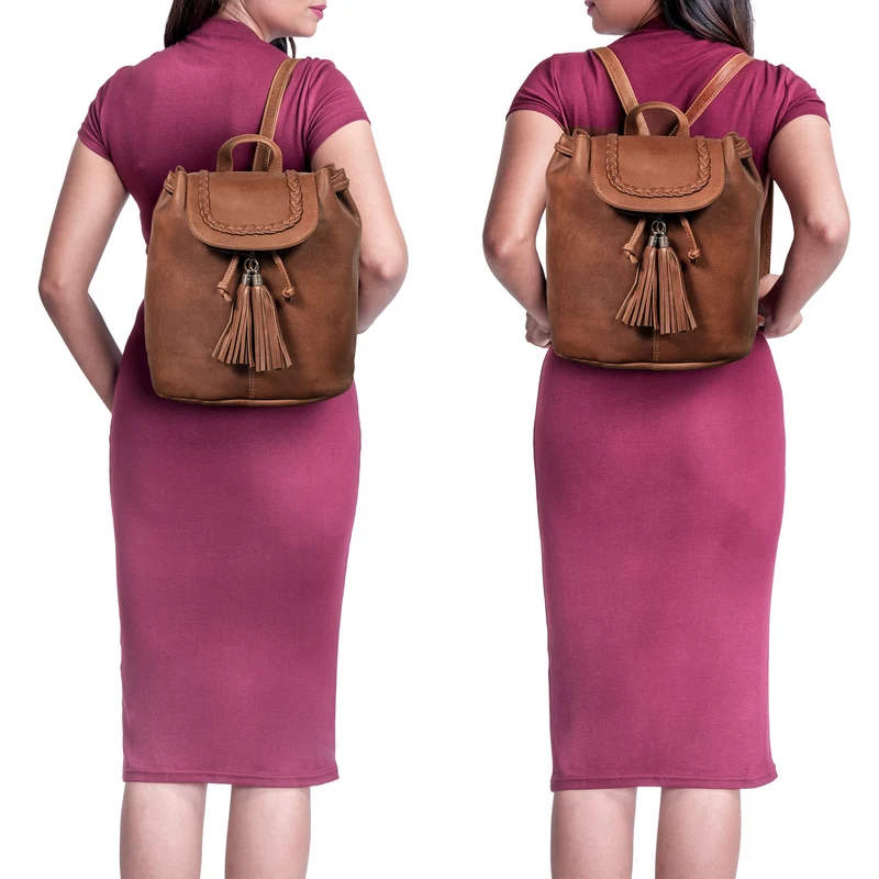 "Enisa" Vintage Rucksack Damen klein
