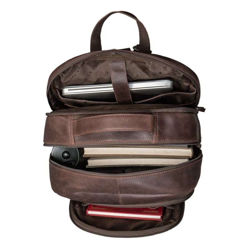 "Florin" XXL Business Rucksack Leder für 17 Zoll Laptop Herren & Damen