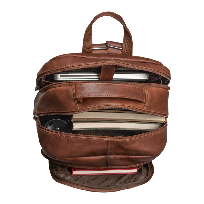 "Florin" XXL Business Rucksack Leder für 17 Zoll Laptop Herren & Damen