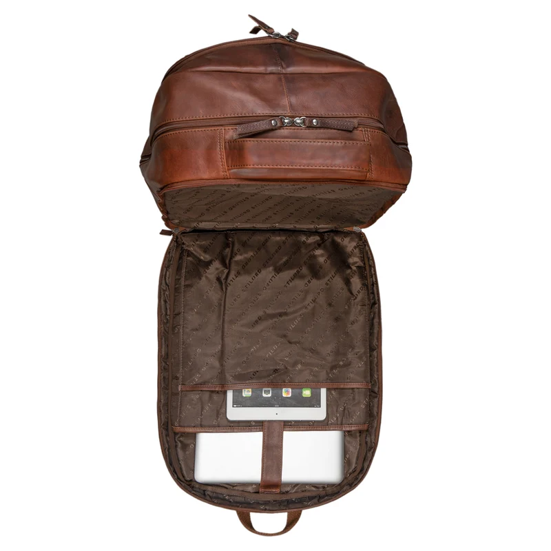 "Florin" XXL Business Rucksack Leder für 17 Zoll Laptop Herren & Damen