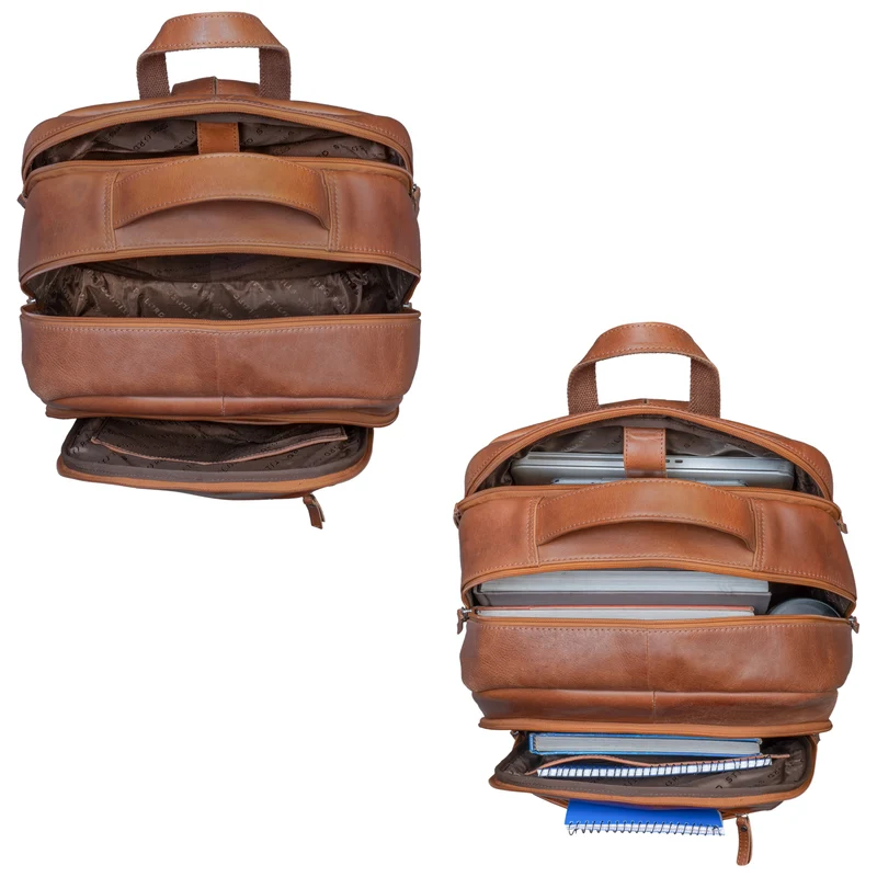 "Florin" XXL Business Rucksack Leder für 17 Zoll Laptop Herren & Damen