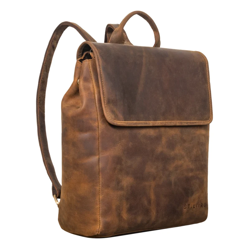 "Misha" Moderner Leder Rucksack Unisex mittel groß