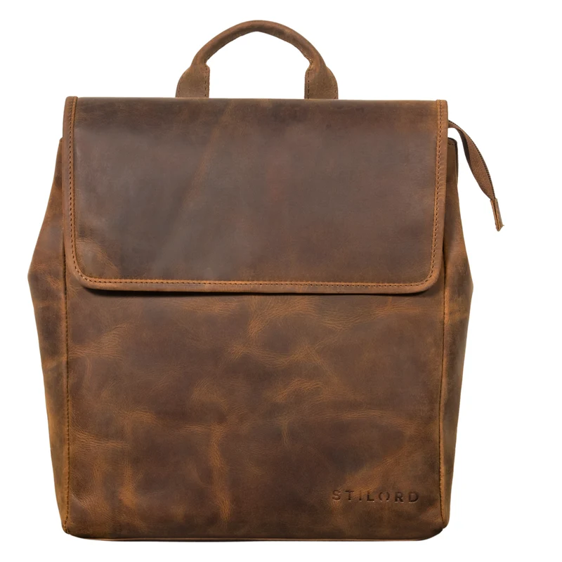 "Misha" Moderner Leder Rucksack Unisex mittel groß