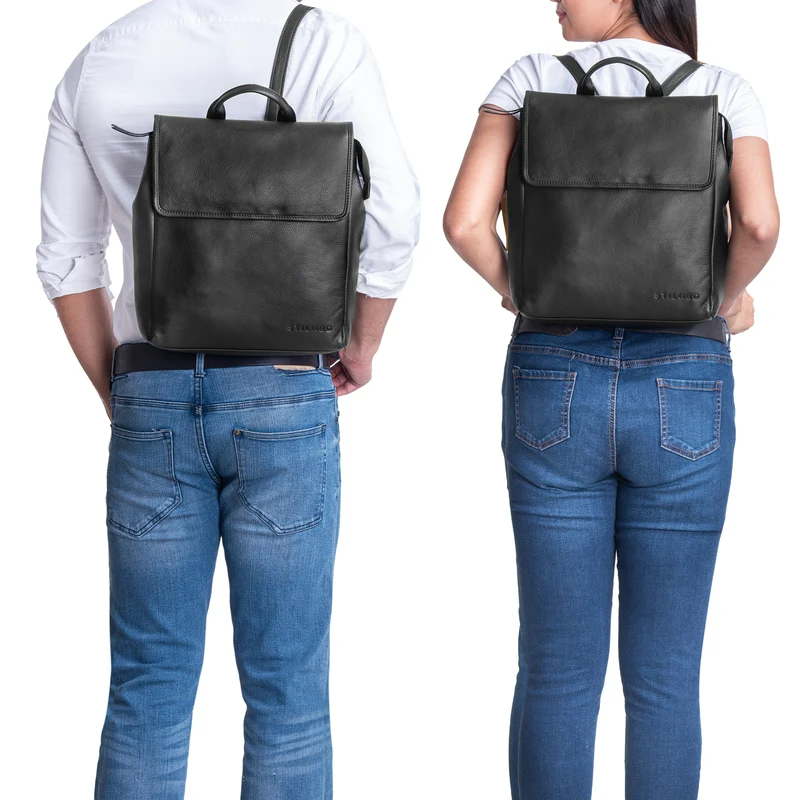 "Misha" Moderner Leder Rucksack Unisex mittel groß