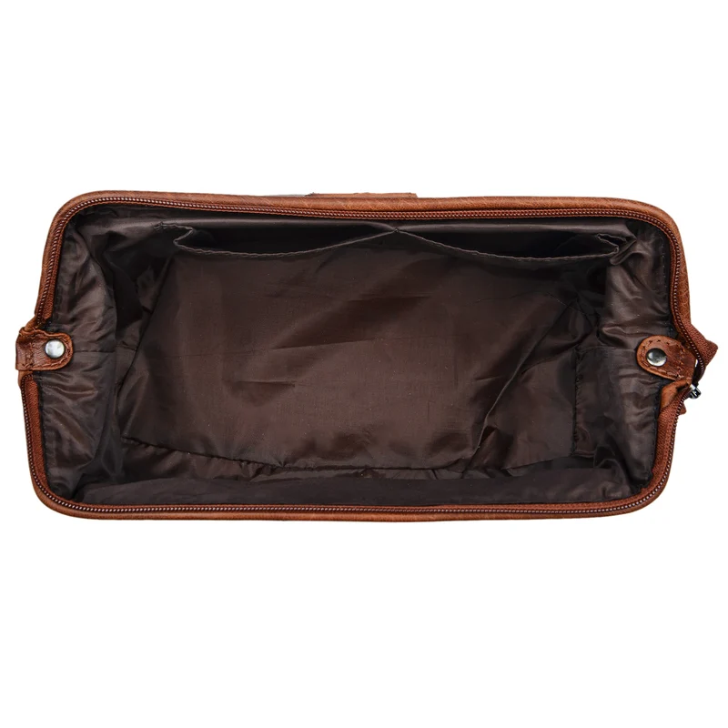 B-WARE "Laurin" Kulturtasche Männer Leder
