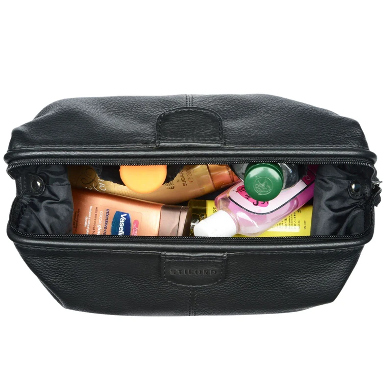 B-WARE "Laurin" Kulturtasche Männer Leder