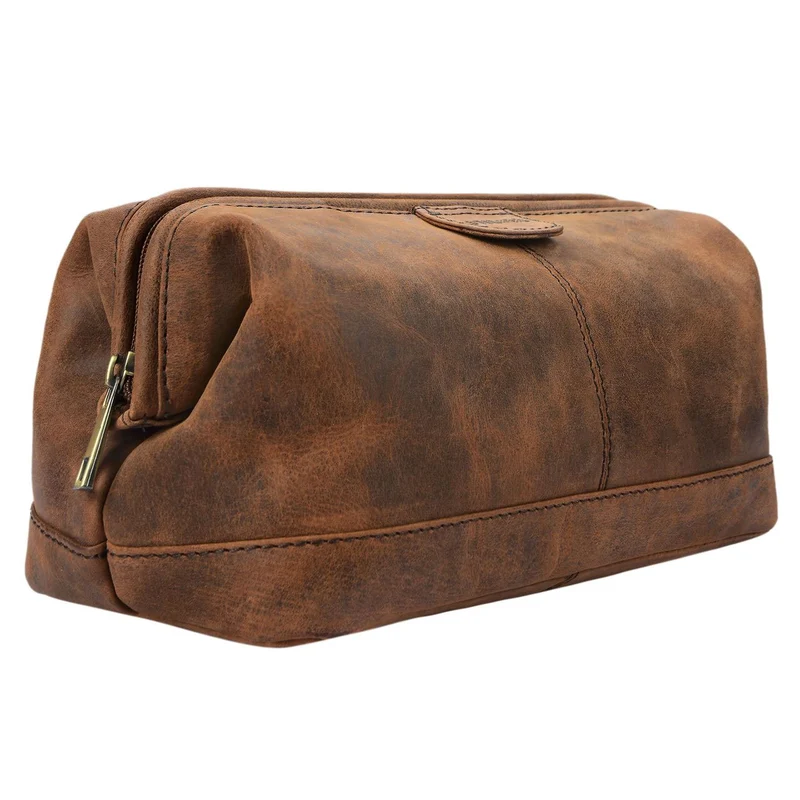 B-WARE "Laurin" Kulturtasche Männer Leder