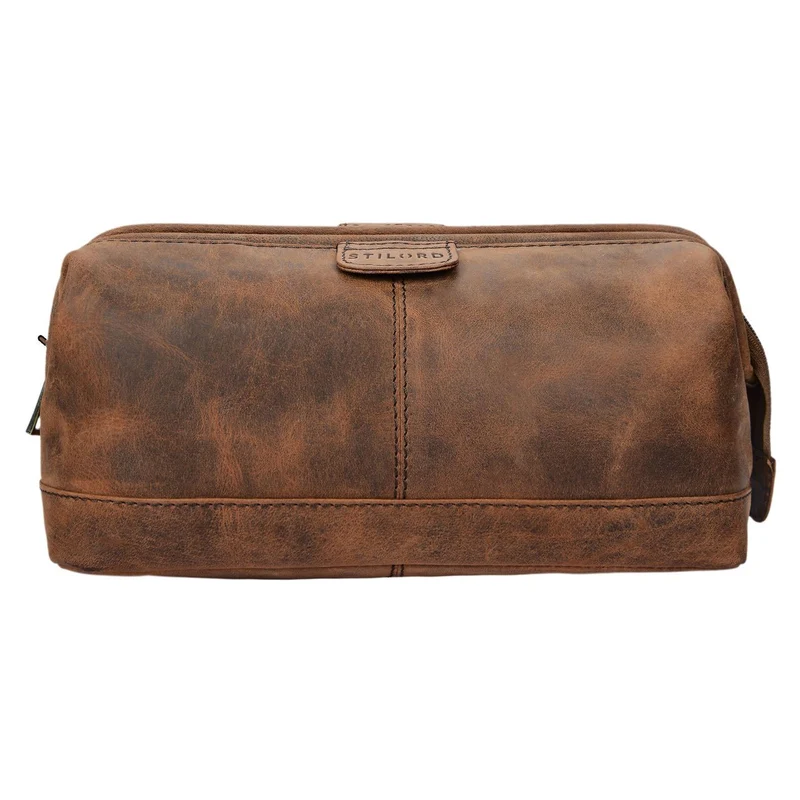 B-WARE "Laurin" Kulturtasche Männer Leder