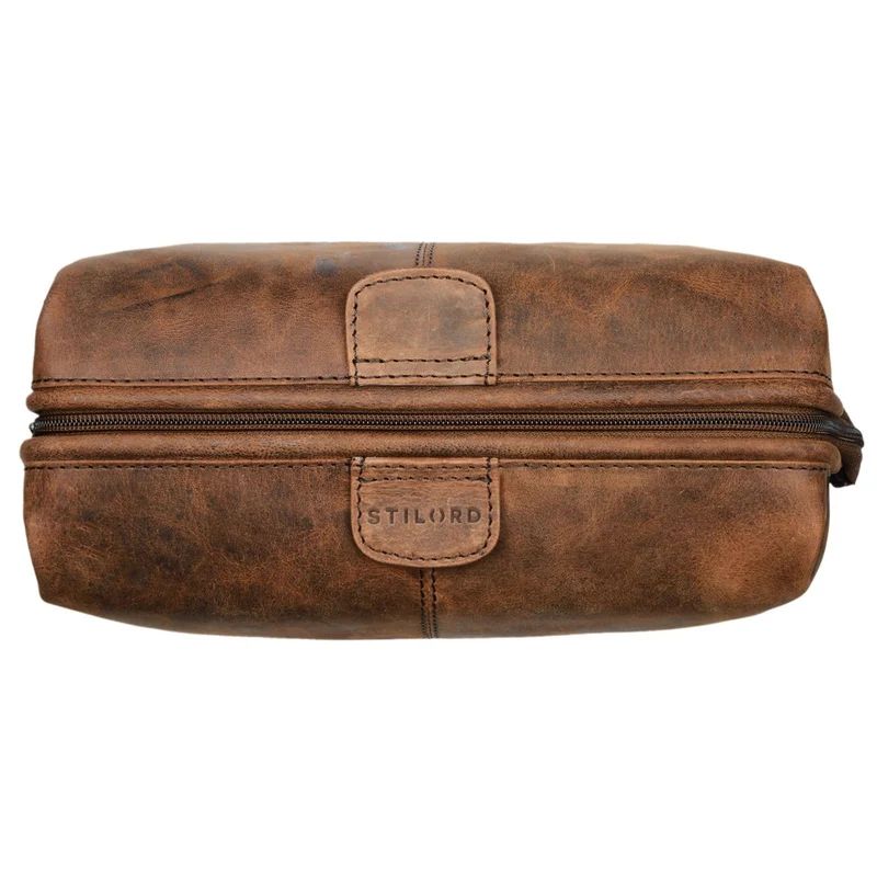 B-WARE "Laurin" Kulturtasche Männer Leder