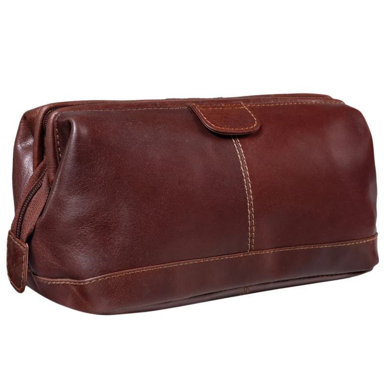 B-WARE "Laurin" Kulturtasche Männer Leder