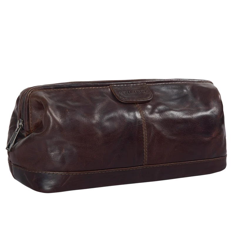 B-WARE "Laurin" Kulturtasche Männer Leder