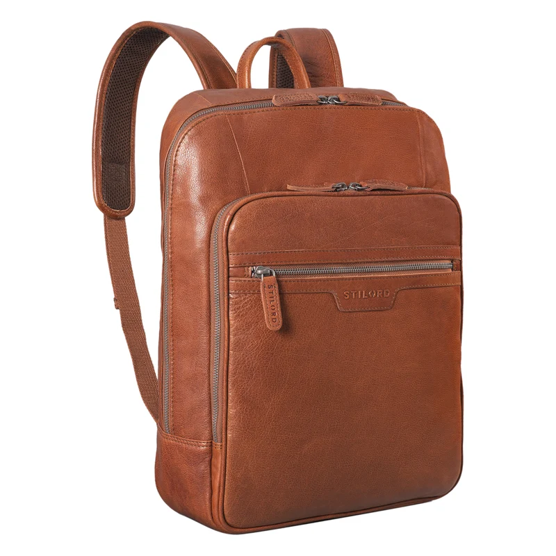 STILORD "Malik" Business Rucksack Leder Groß Herren Damen Echtleder