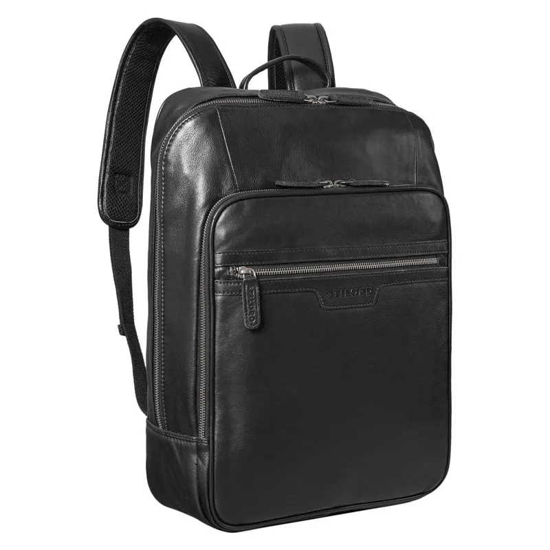 STILORD "Malik" Business Rucksack Leder Groß Herren Damen Echtleder