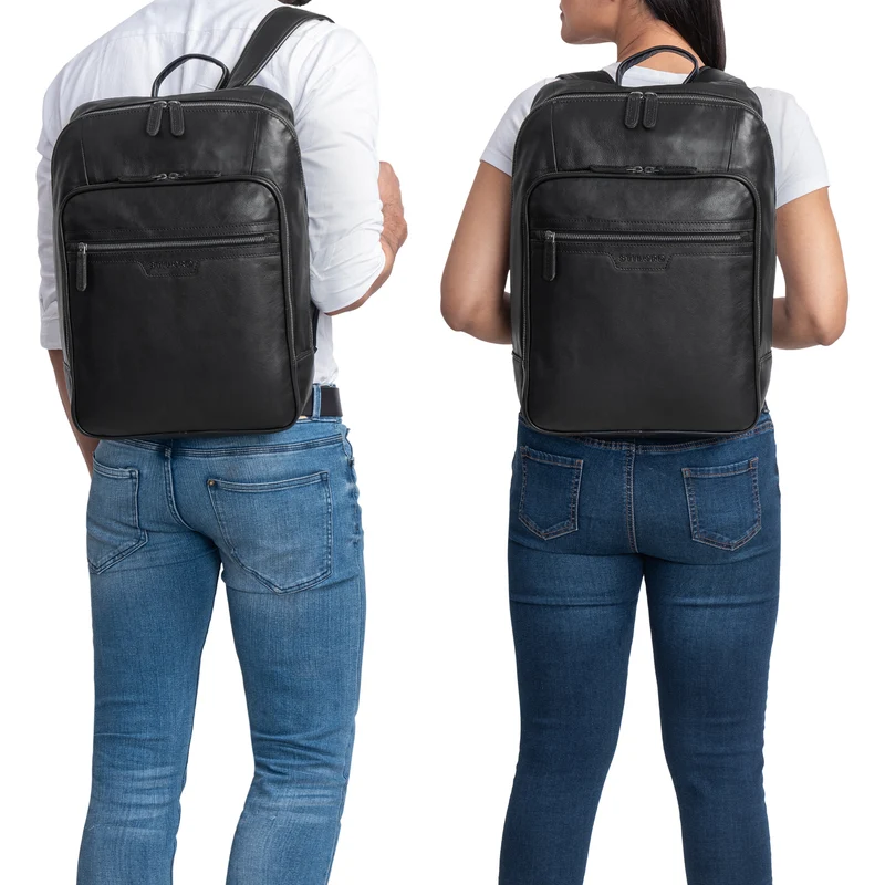 STILORD "Malik" Business Rucksack Leder Groß Herren Damen Echtleder