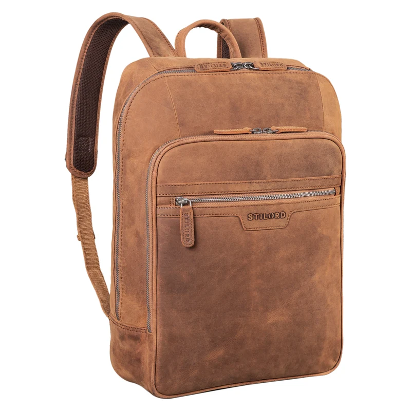 STILORD "Malik" Business Rucksack Leder Groß Herren Damen Echtleder