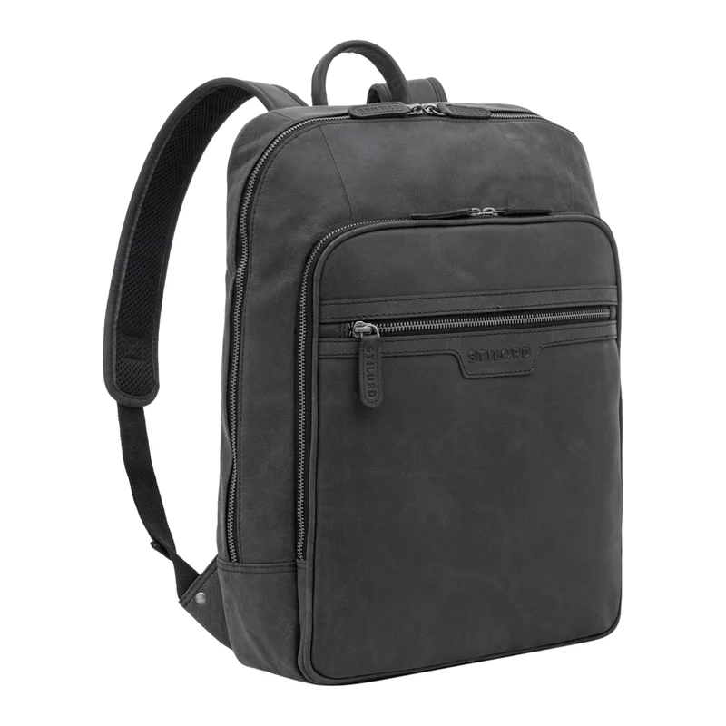 STILORD "Malik" Business Rucksack Leder Groß Herren Damen Echtleder