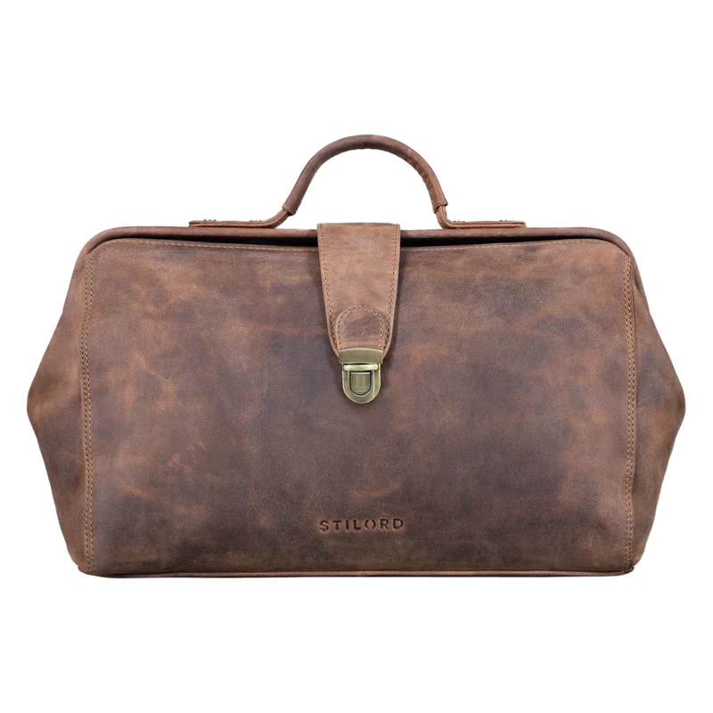 STILORD "Percy" Arzttasche Leder Vintage