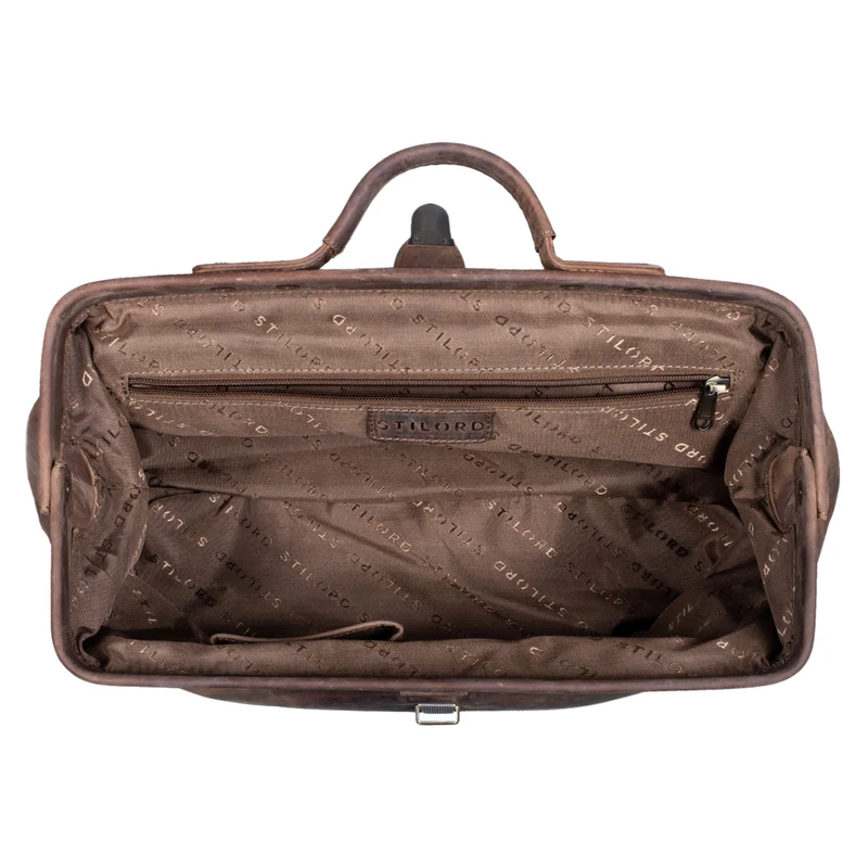 STILORD "Percy" Arzttasche Leder Vintage