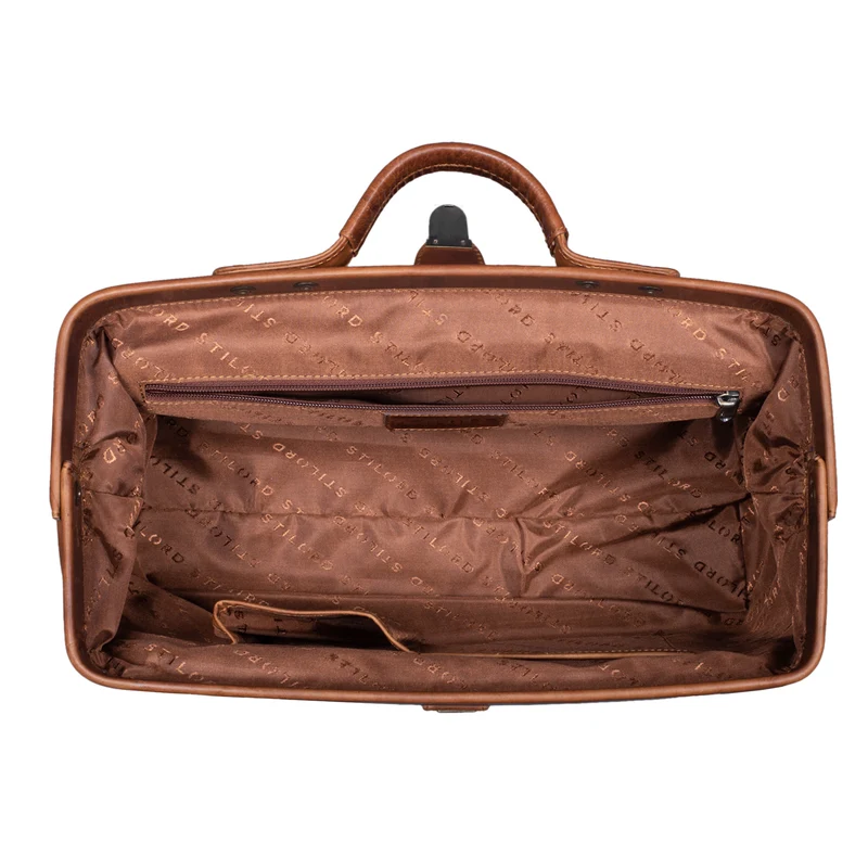 STILORD "Percy" Arzttasche Leder Vintage