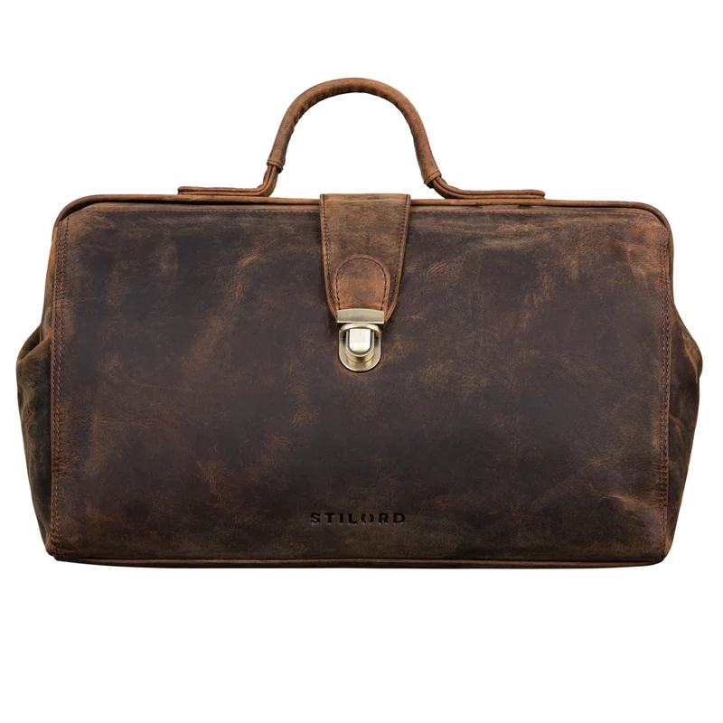 STILORD "Percy" Arzttasche Leder Vintage