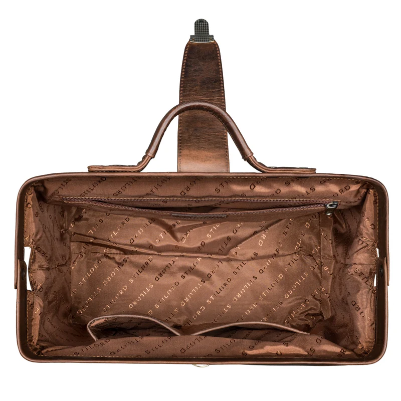 STILORD "Percy" Arzttasche Leder Vintage