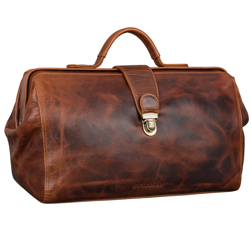 STILORD "Percy" Arzttasche Leder Vintage