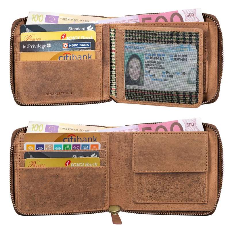 "Amy" RFID Geldbörse Leder Geldbeutel Echtleder