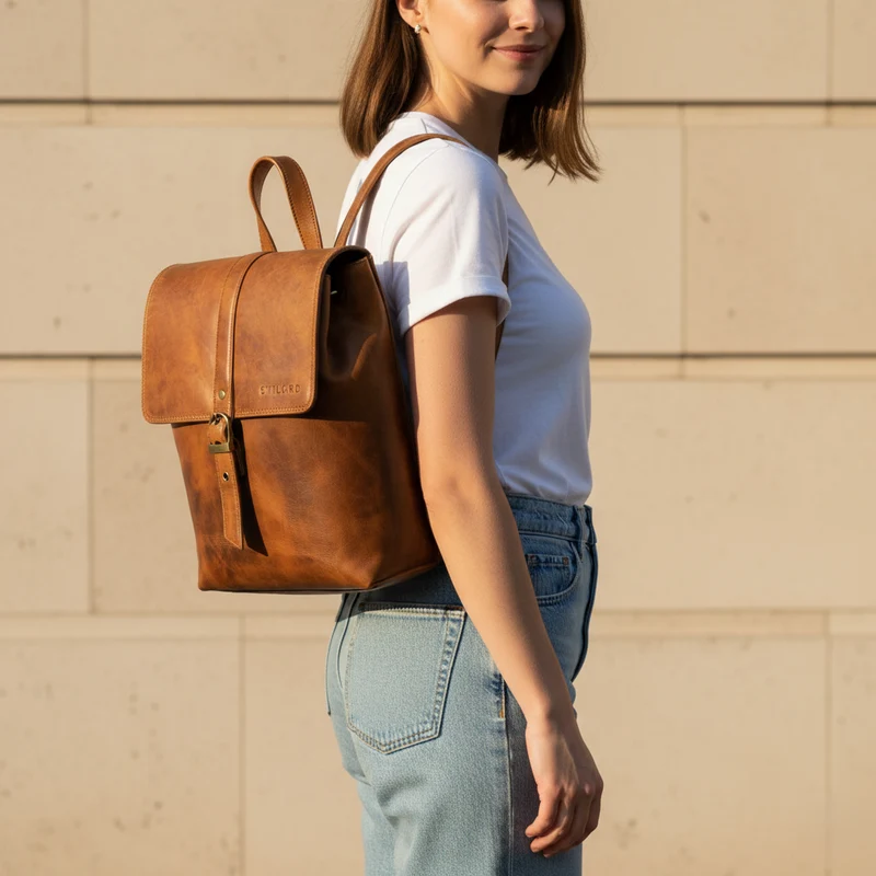 "Mathilda" Damen Daypack Lederrucksack