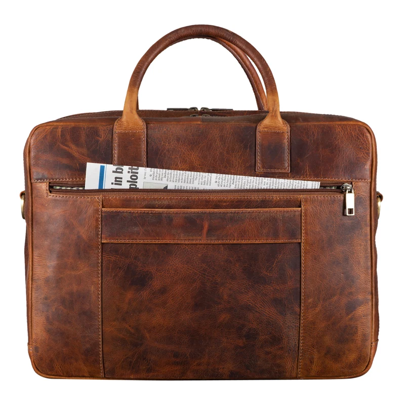 "Dawson" Leder Aktentasche Umhängetasche Laptop-Fach 15.6 Zoll groß Unisex