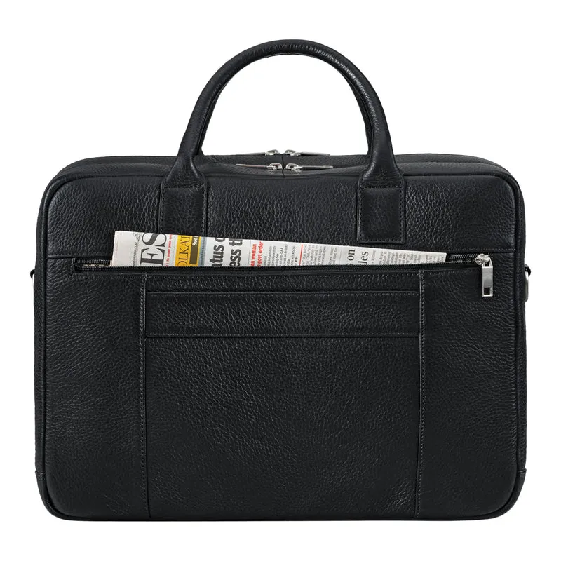 "Dawson" Leder Aktentasche Umhängetasche Laptop-Fach 15.6 Zoll groß Unisex
