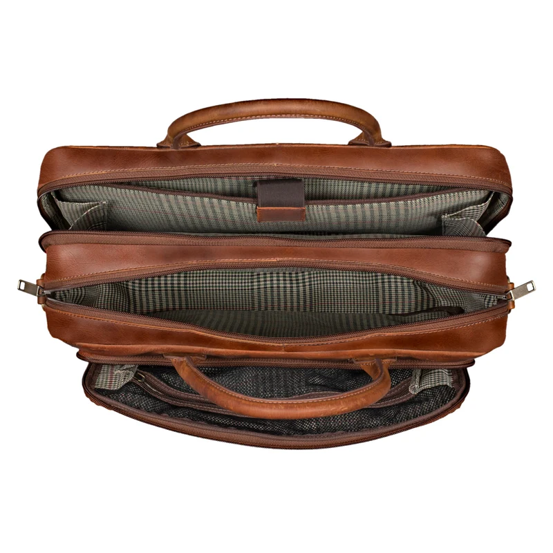 "Dawson" Leder Aktentasche Umhängetasche Laptop-Fach 15.6 Zoll groß Unisex