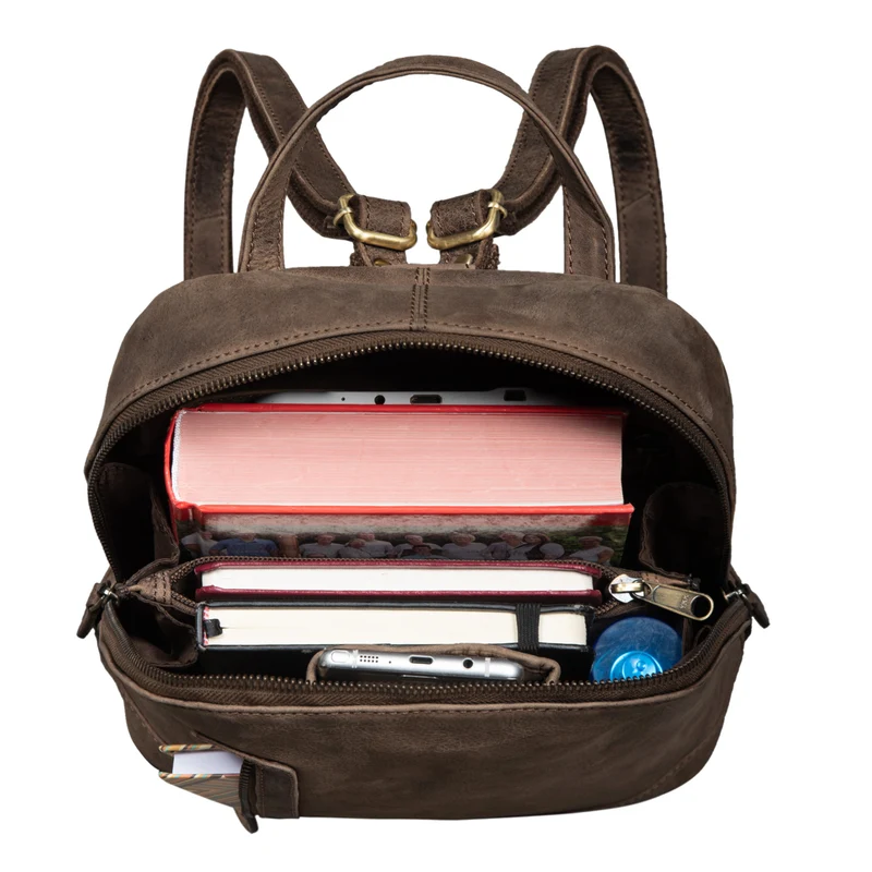 "Reed" Lederrucksack Damen Klein