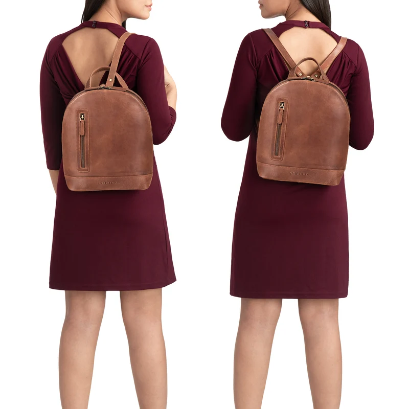 "Reed" Lederrucksack Damen Klein