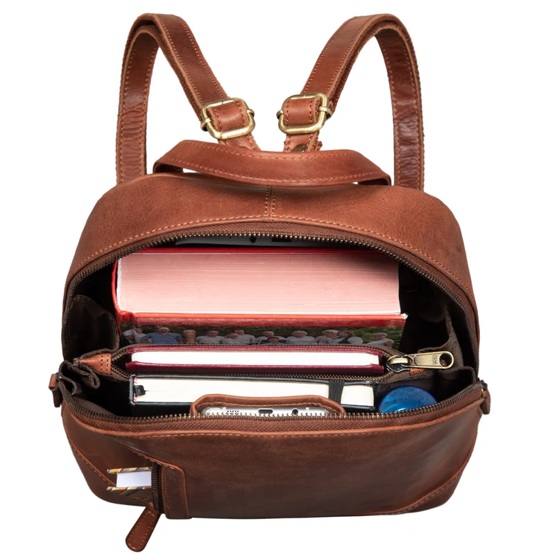 "Reed" Lederrucksack Damen Klein
