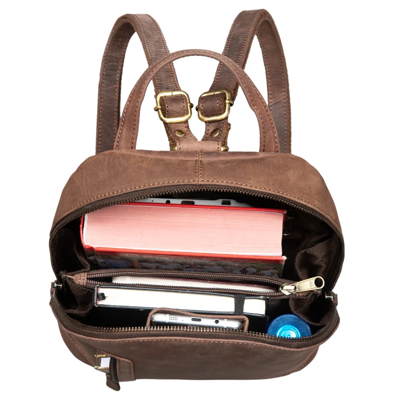 "Reed" Lederrucksack Damen Klein