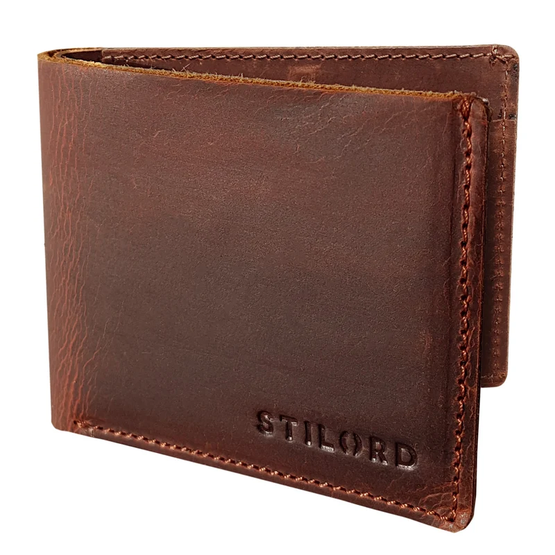 "Darren" Slim Wallet mit Münzfach Leder