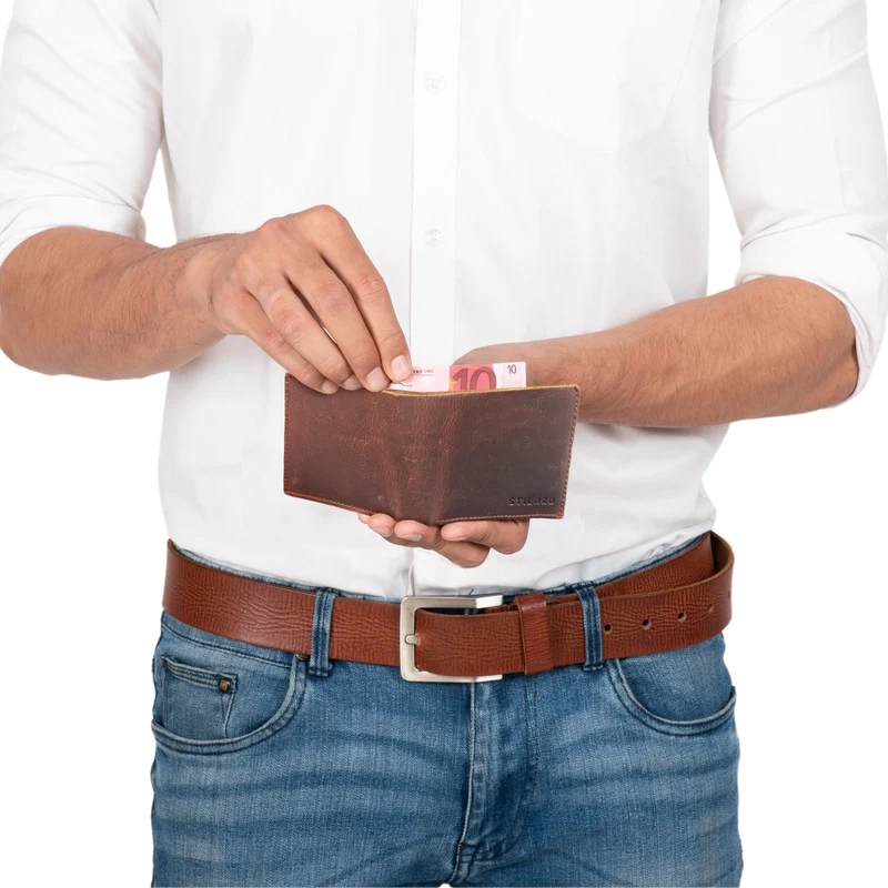 "Darren" Slim Wallet mit Münzfach Leder